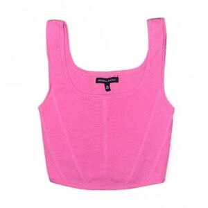 Kendall & Kylie Bright Pink Corset Crop Top- Size XS